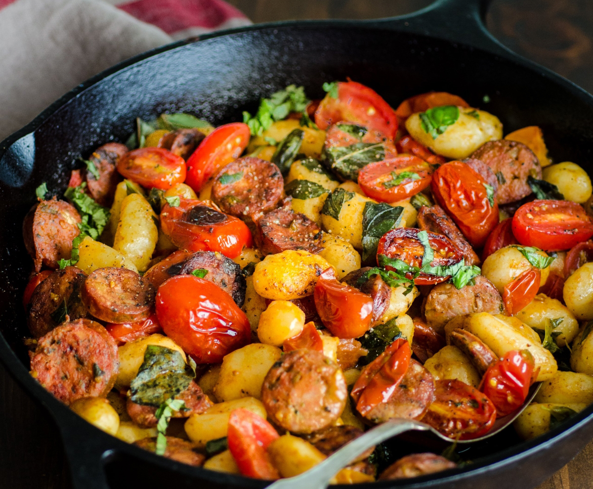 Recipe Gnocchi Skillet with Chicken Sausage & Tomatoes