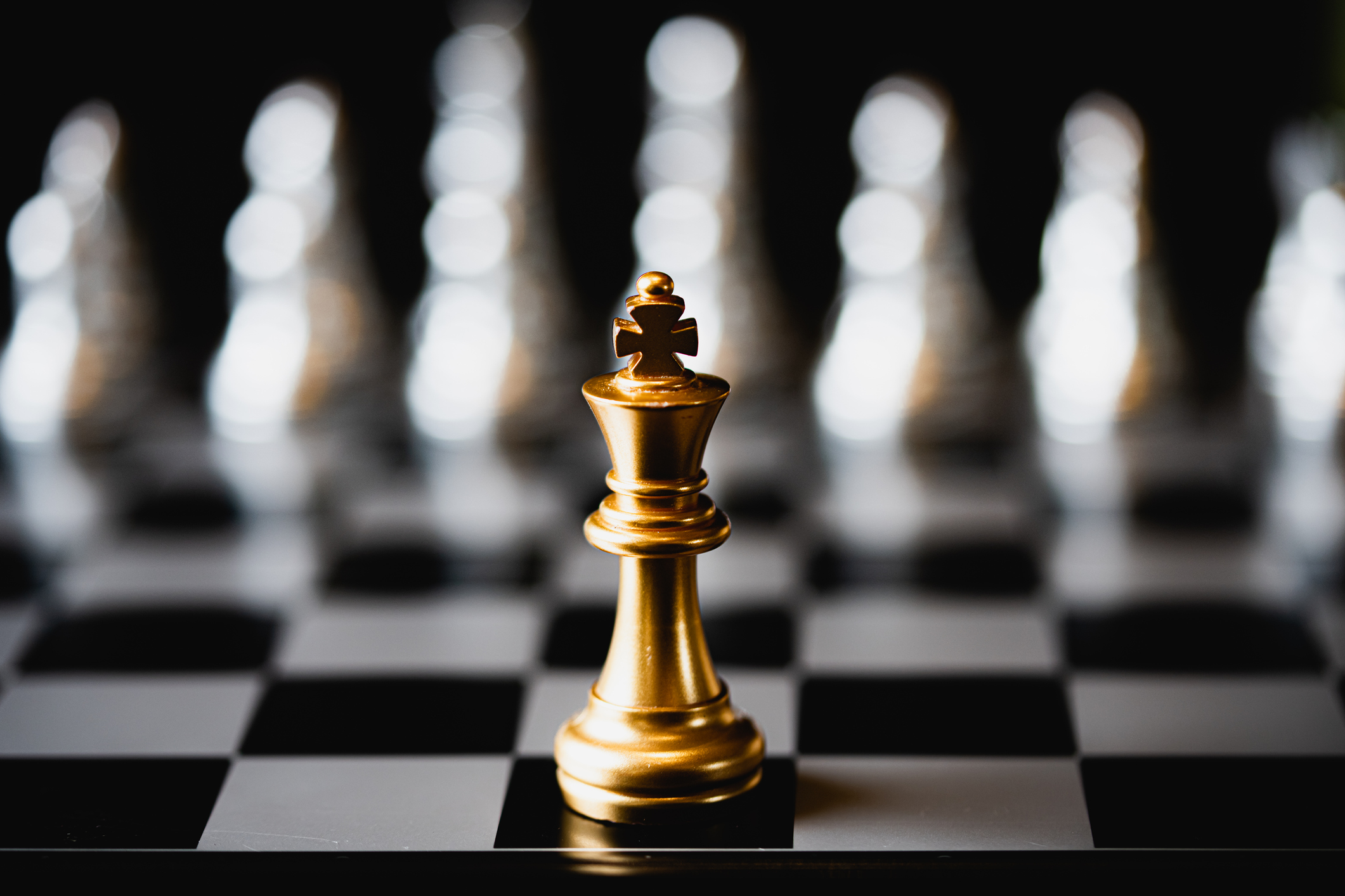 Premium AI Image  Closeup Wallpaper chess pieces on a board