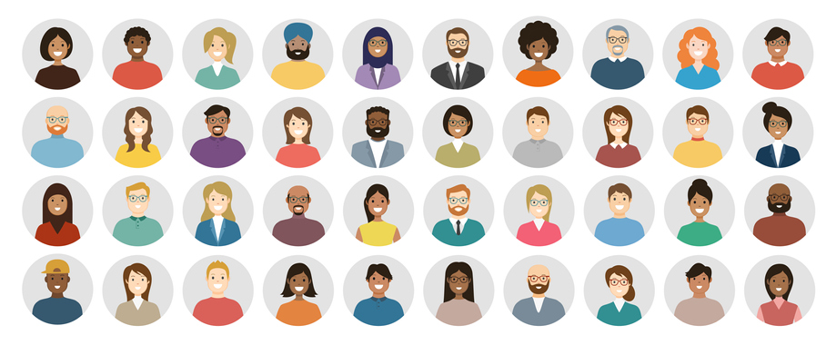 illustrations of a diverse group of people