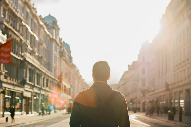 person alone on a street