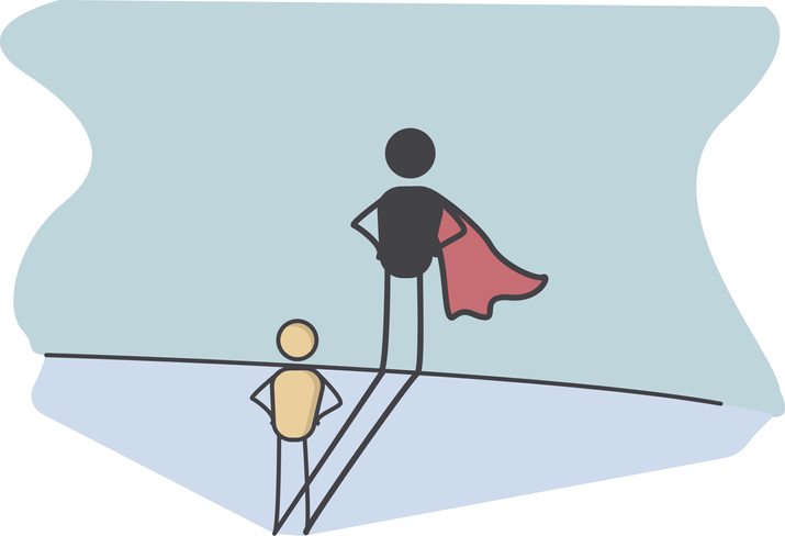 stick figures showing confidence