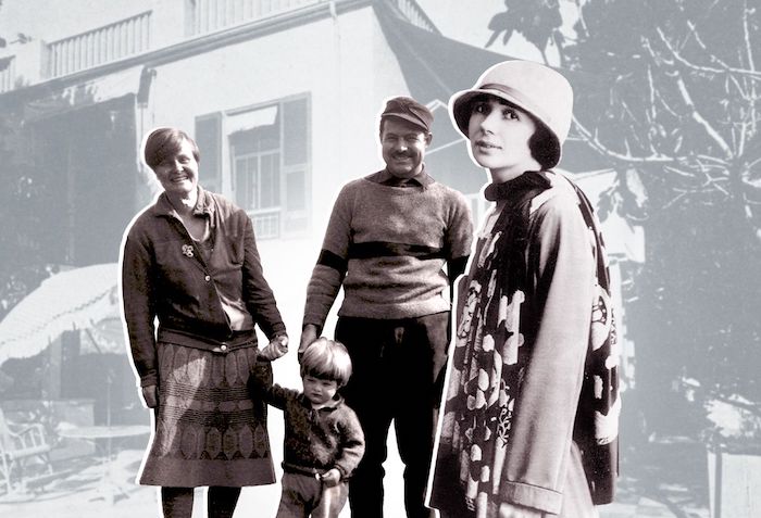 Ernest, Hadley, and Bumby Hemingway and Pauline Pfeiffer
