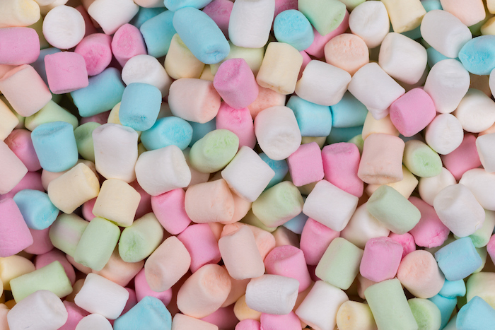 multicolored marshmallows