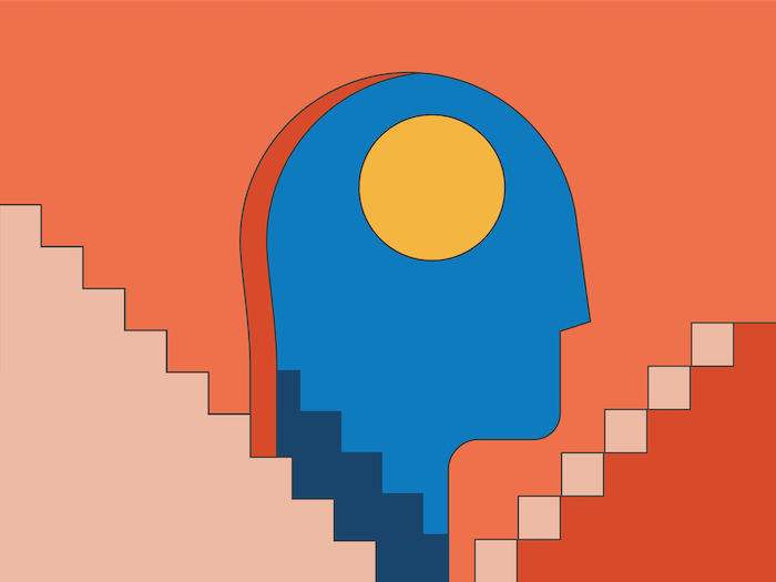 illustration of side profile of human head